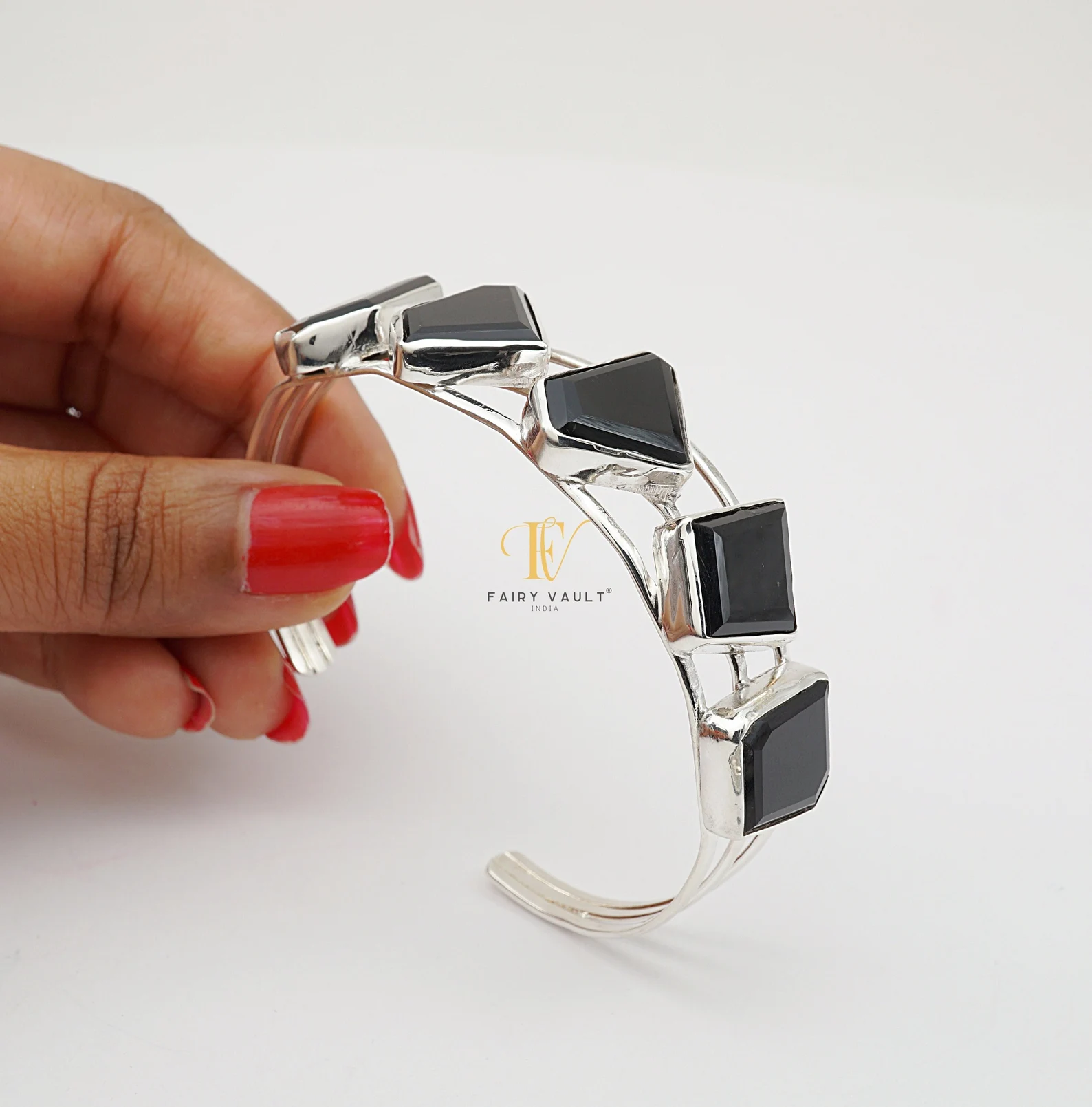 Black Onyx Cuff Bracelet