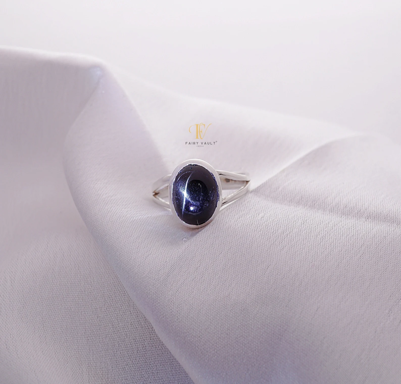 Black Star Diopside Silver Ring